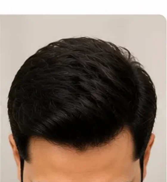 After - man with full styled hair wig